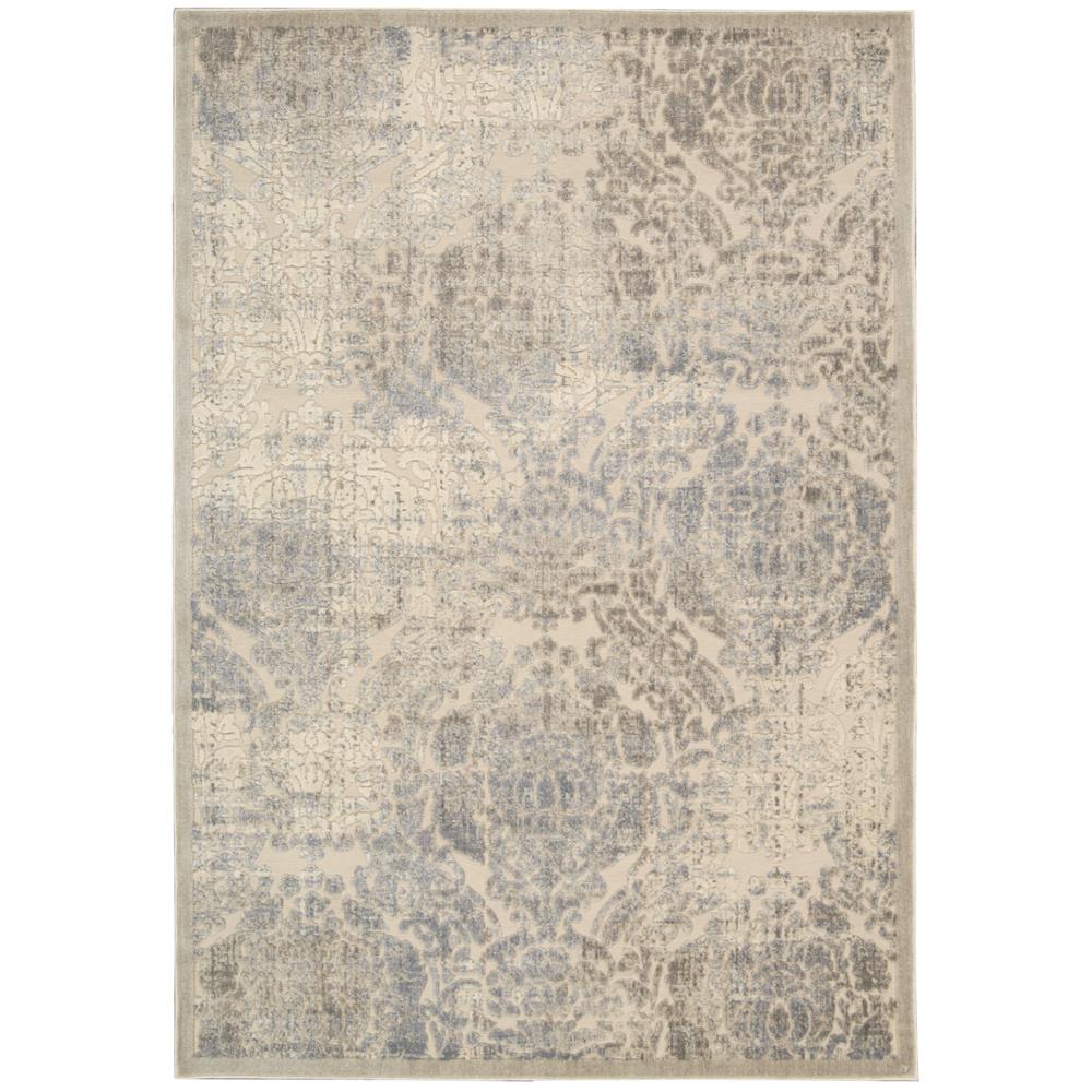Nourison GIL09 Graphic Illusions 6 Ft.7 In. x 9 Ft.6 In. Indoor/Outdoor Rectangle Rug in  Ivory